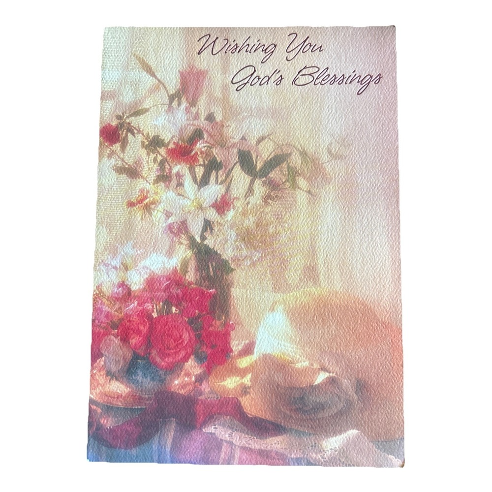 Religious Mother's Day Card for Anyone Vintage Hallmark Watercolor Floral